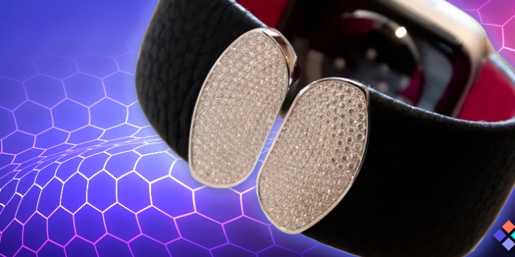 Punhos de Luxo Nicole Steel com Diamantes e NFTs