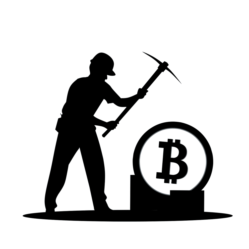 Mineração bitcoin Banco de Imagem