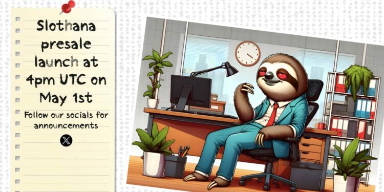 Slothana distribuirá Airdrop e adicionará liquidez em 24 horas após pré-venda bem-sucedida de US$ 15 milhões