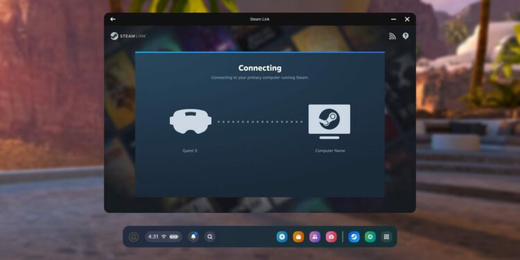 A atualização mais recente do SteamVR inclui melhorias no Steam Link para Quest