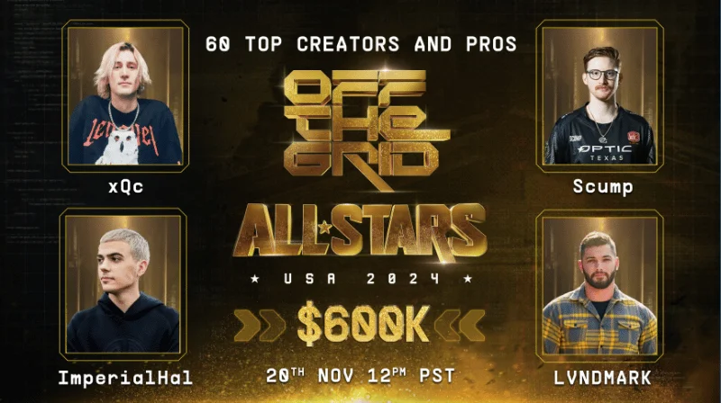 Gunzilla Games anuncia All-Stars Invitational de US$ 600 mil para Off The Grid