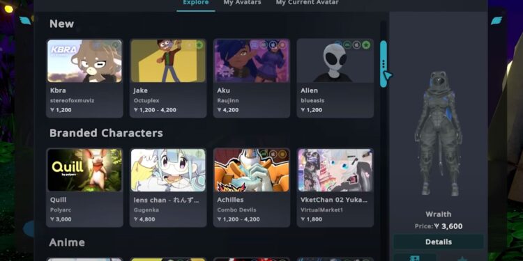 ‘Vrchat’ abre um novo mercado para comprar e vender avatares VR