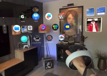 Primeiro veja os controladores de senso PSVR 2 trabalhando no Vision Pro