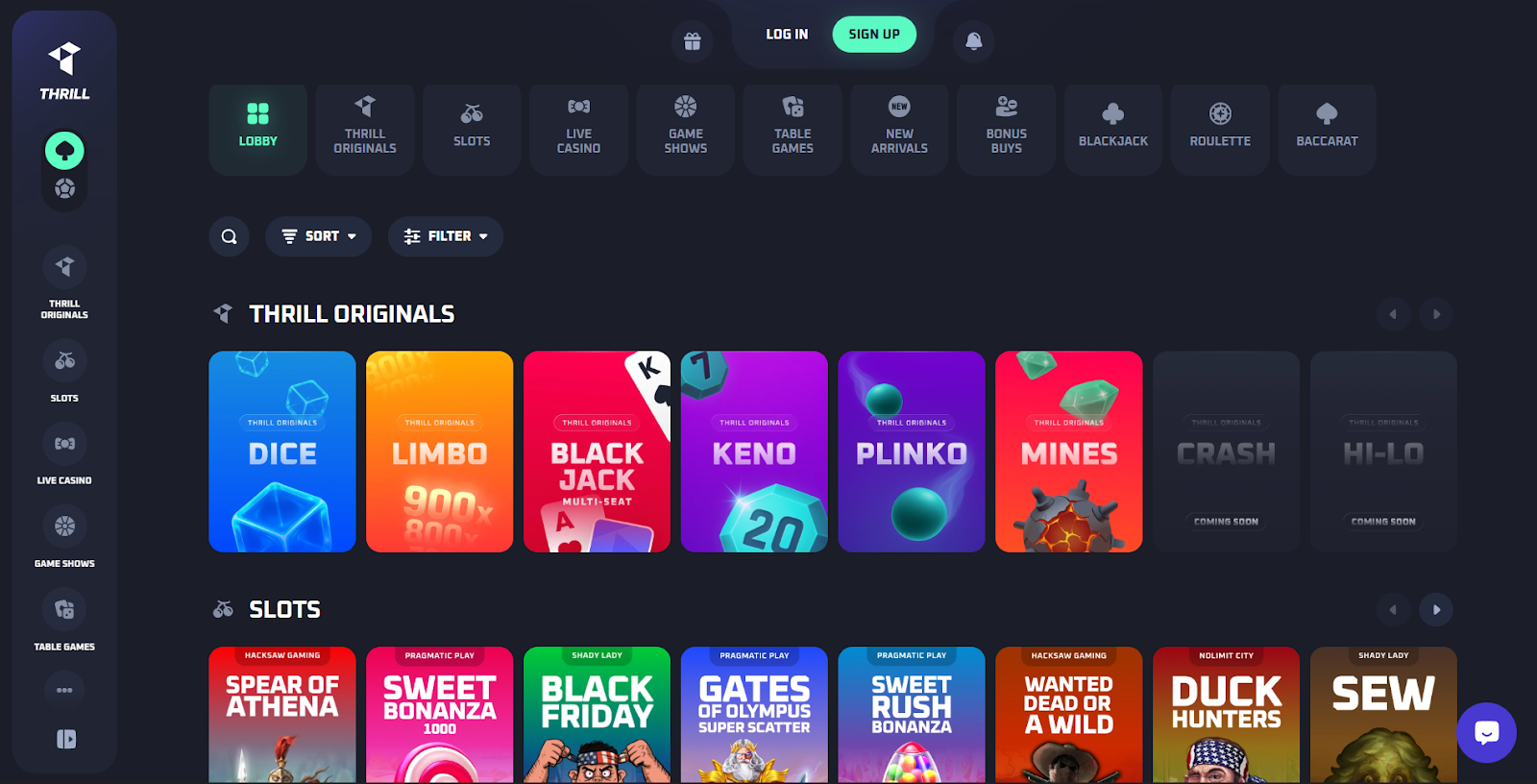 Thrill – Best for Rakeback Rewards and a Modern Crypto-First Experience