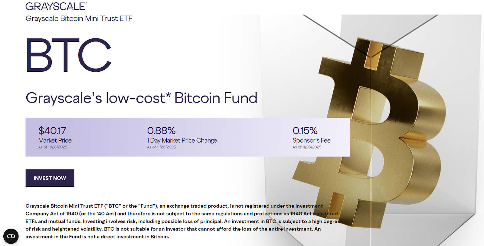 Grayscale Bitcoin Mini Trust (BTC)