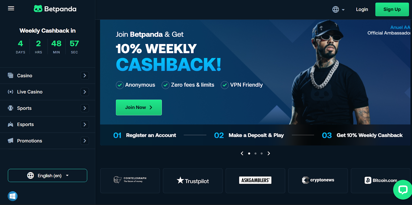 Betpanda - Best Cardano Casinos