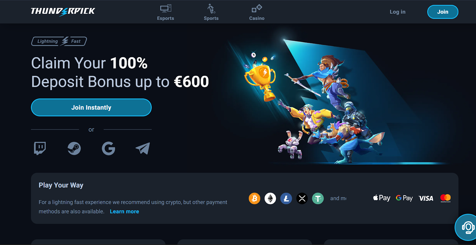 Thunderpick - Best Cardano Casinos