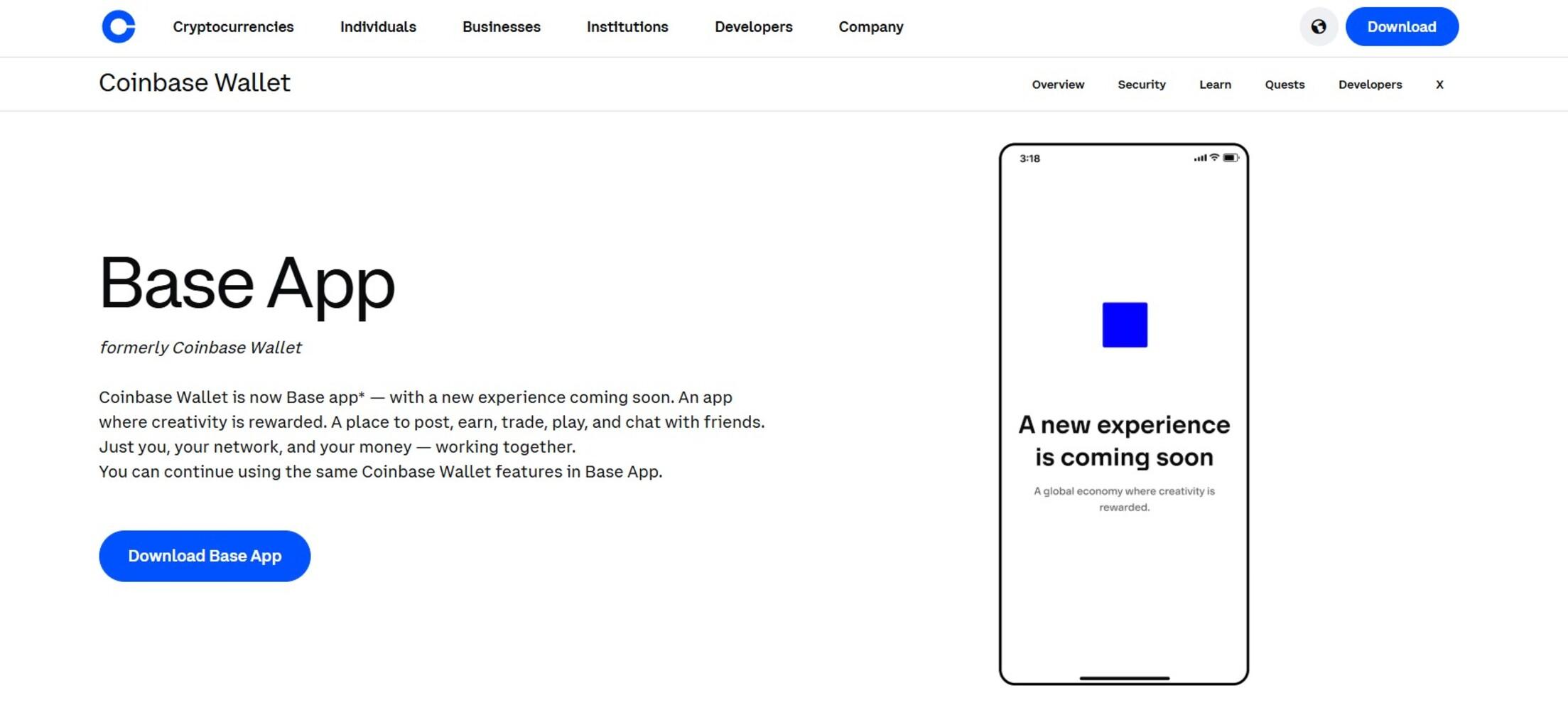Base App (formerly Coinbase Wallet) — Best for Beginners