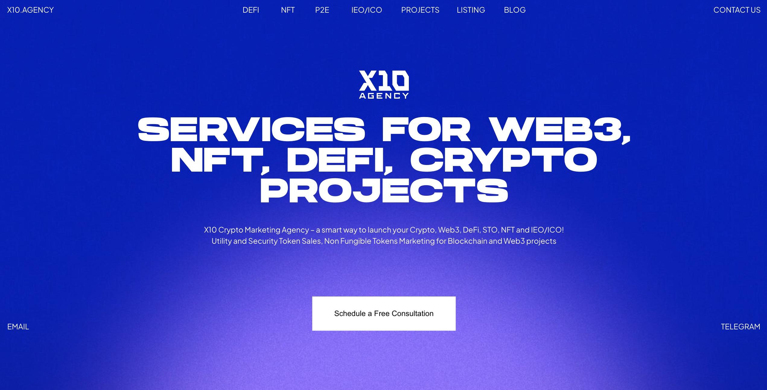 X10 Agency - Best Crypto Marketing Agencies