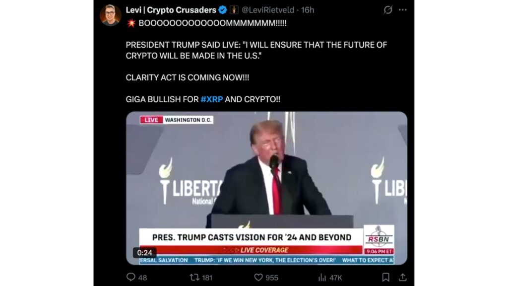 Espera-se que o presidente Trump assine a Lei CLARITY