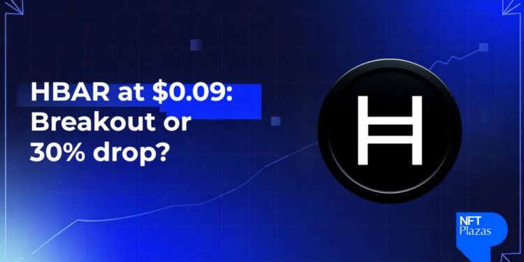 Previsão de preço HBAR: preso em US$ 0,09 – rompimento de junho ou colapso de 30%?