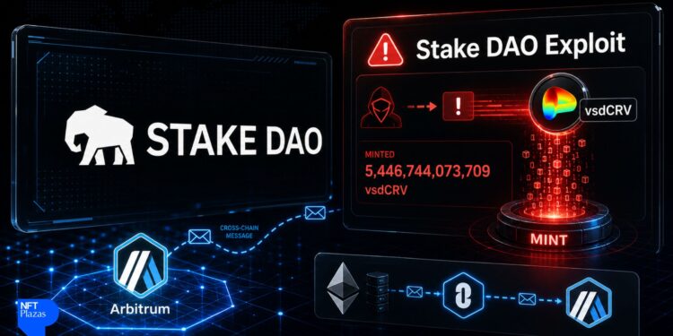 Exploração do Stake DAO permite que o atacante Mint 5.4T vsdCRV no Arbitrum