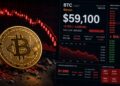 Bitcoin quebra abaixo de US$ 60 mil quando a liquidação da criptografia atinge novo mínimo de 2026