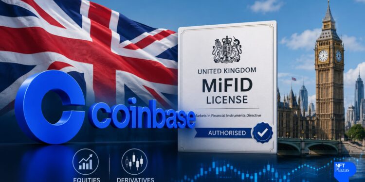 Coinbase obtém licença no Reino Unido para oferecer ações e derivativos