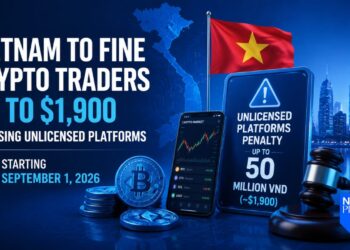 Vietnã multará comerciantes de criptografia em até US$ 1.900 pelo uso de plataformas não licenciadas a partir de 1º de setembro