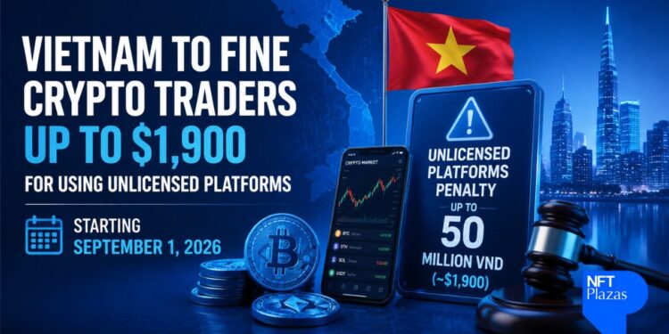 Vietnã multará comerciantes de criptografia em até US$ 1.900 pelo uso de plataformas não licenciadas a partir de 1º de setembro