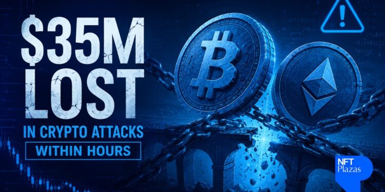 Protocolos vinculados a Bitcoin e Ethereum perdem US$ 35 milhões em ataques coordenados em poucas horas