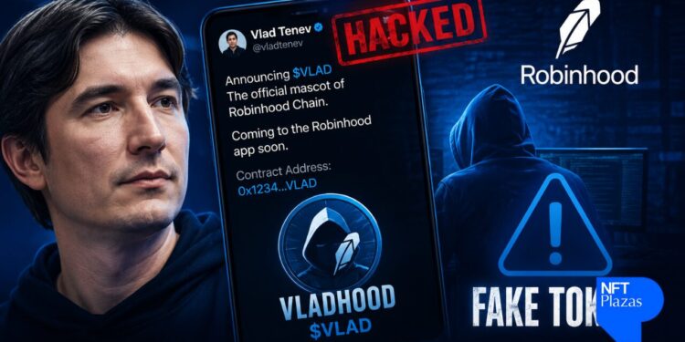 Conta X do CEO da Robinhood, Vlad Tenev, hackeada para falsificar o token ‘Vladhood’